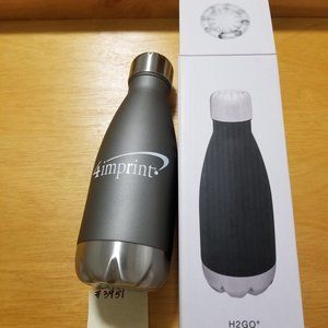 ✅3951 NIB Force H2Go 12oz Grey Stainless Stl Bottle